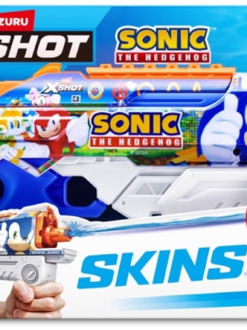 ZURU X-Shot Sonic The Hedgehog Blue Foam Blaster Toy